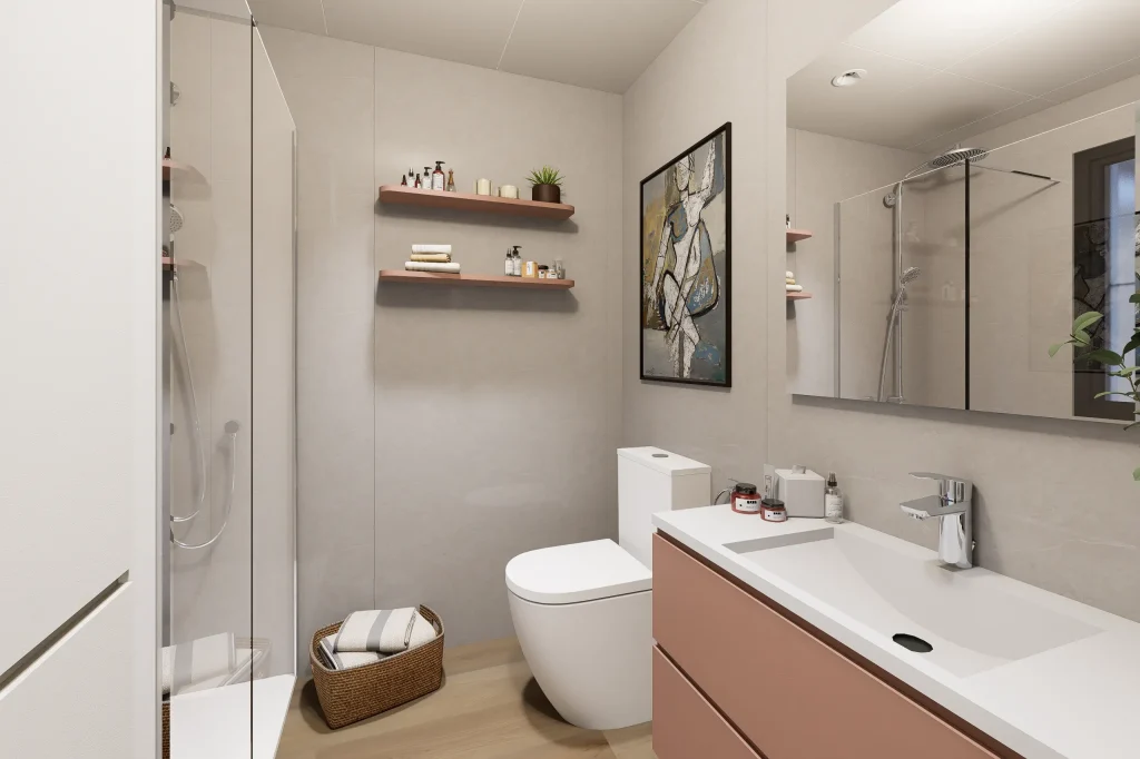 Baño de una vivienda de La Noria Homes