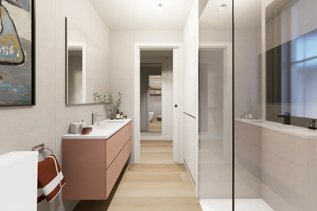 Baño secundario de una vivienda de La Noria Homes